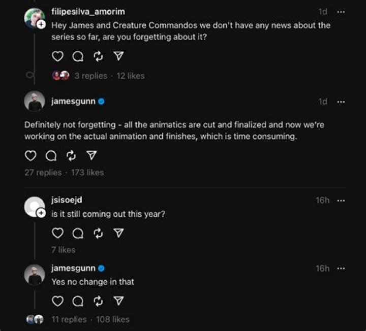 James Gunn Confirms Creature Commandos Is Still Coming Out This Year
