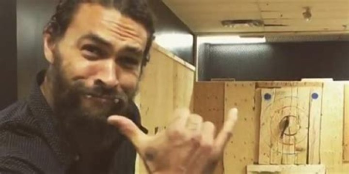 Jason Momoa Drinks Beer And Throws Axes, As One Does