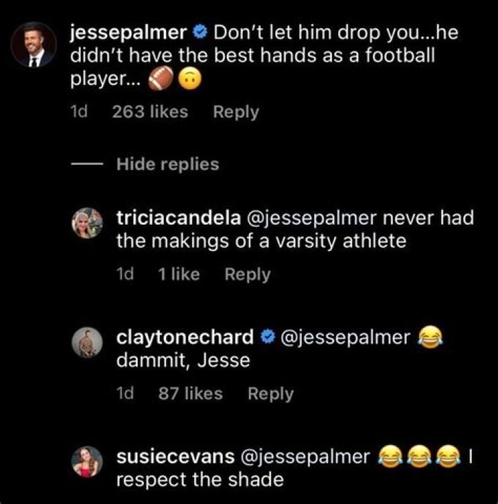 Jesse Palmer throws shade at Clayton Echard, Susie and Clayton react 
