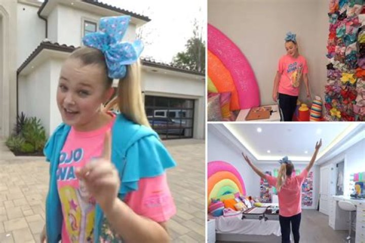 JoJo Siwa, 16, shows off her enormous new LA mansion complete a rainbow bed, two walk in closets and plenty of JoJo bows – The Sun
