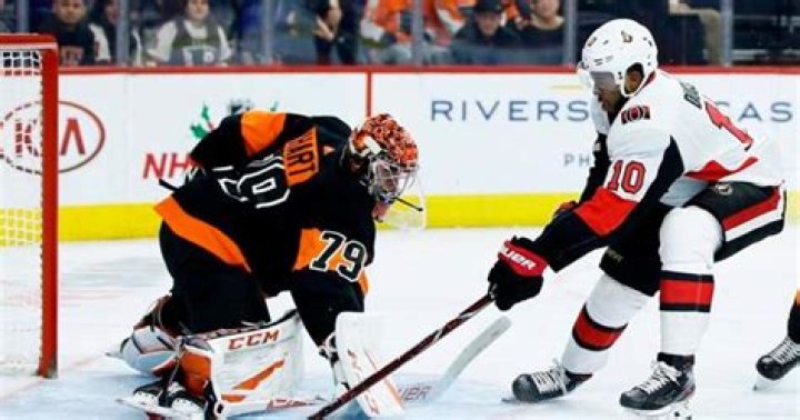 Laughton leads Flyers past Senators 4-3 in chippy game
