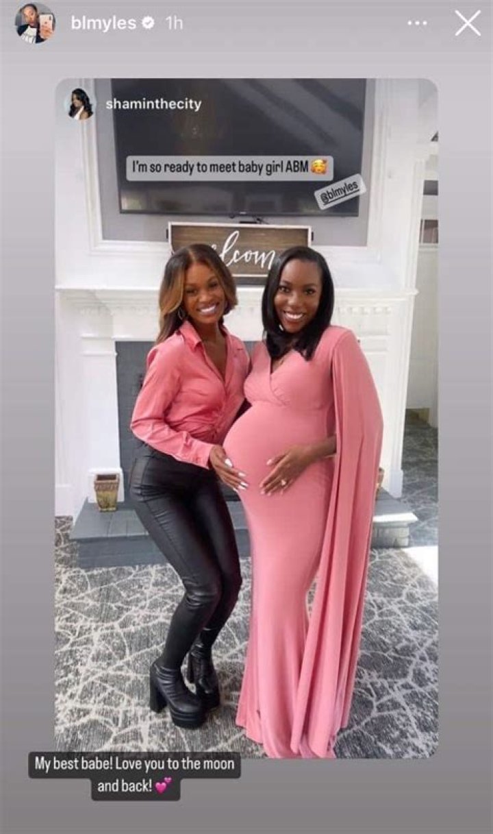 MAFS: Pregnant Briana Myles glowing in pink gown at her baby shower