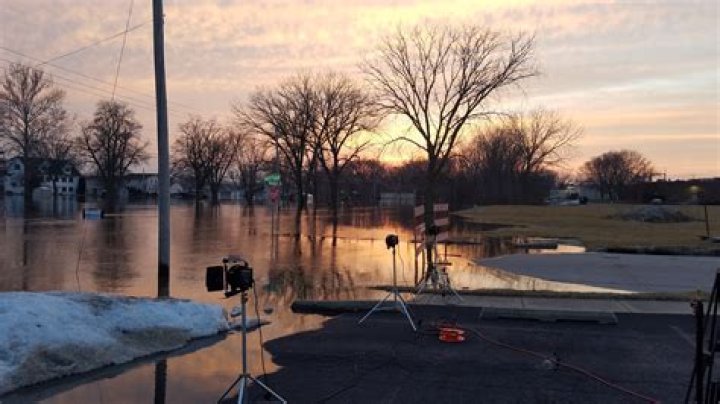 Major Flood on Rock River in Moline