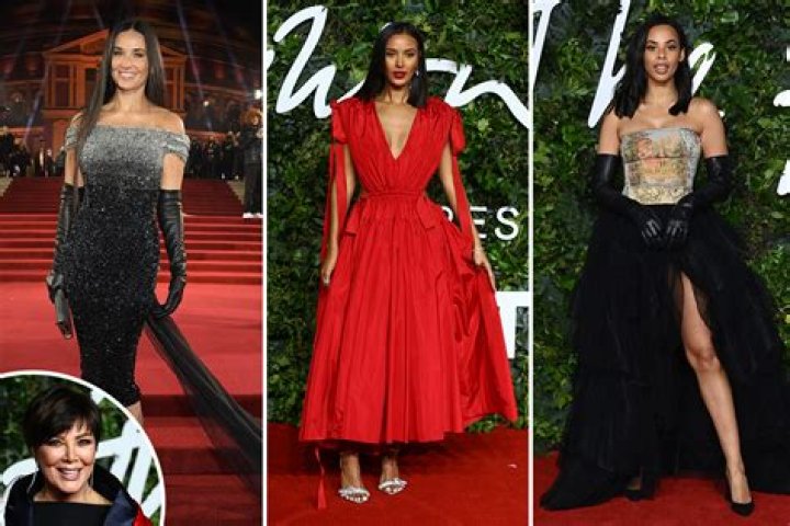 Maya Jama stands out in red as she joins Kris Jenner and Rochelle Humes on the red carpet at The Fashion Awards 2021