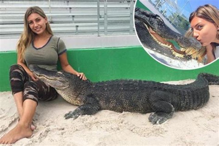 Meet Gator Girl who wrestles giant alligators then plants kisses on their snouts