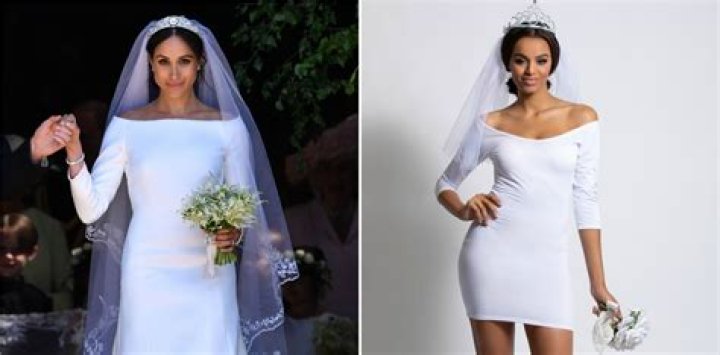 Meghan Markle Halloween costume features bodycon white 'bridal' dress and Deal Or No Deal suitcase for £38
