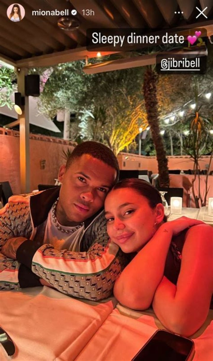 Miona Bell enjoys dinner date with mystery man