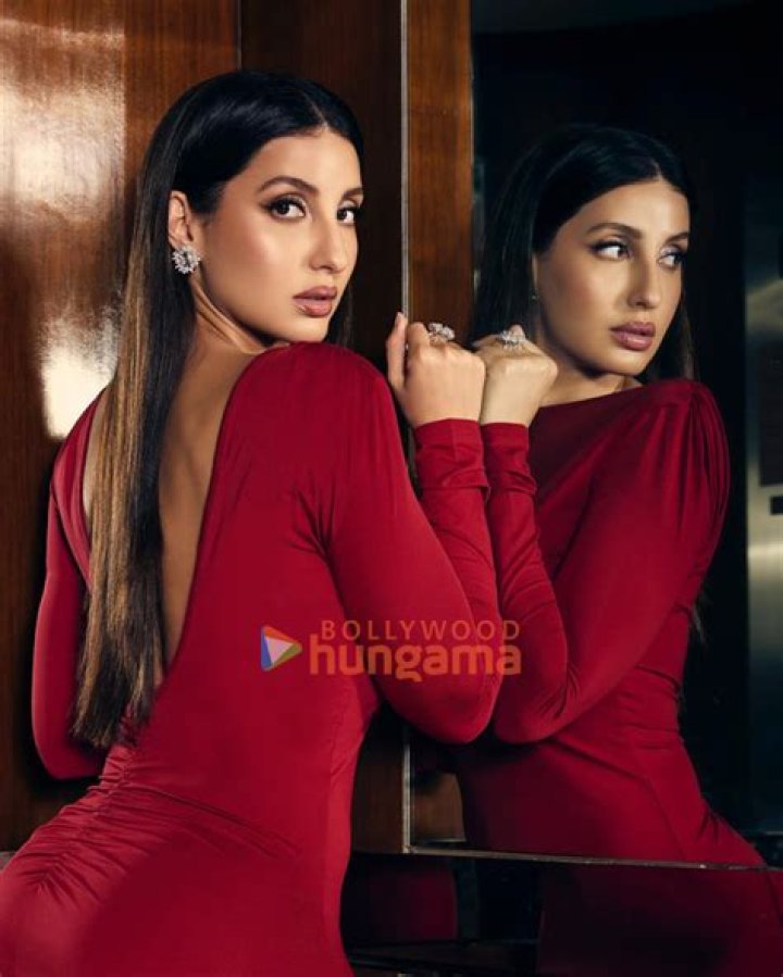 Nora Fatehi’s nude-colored OOTD is a little slice of heaven with modernized halter blouse
