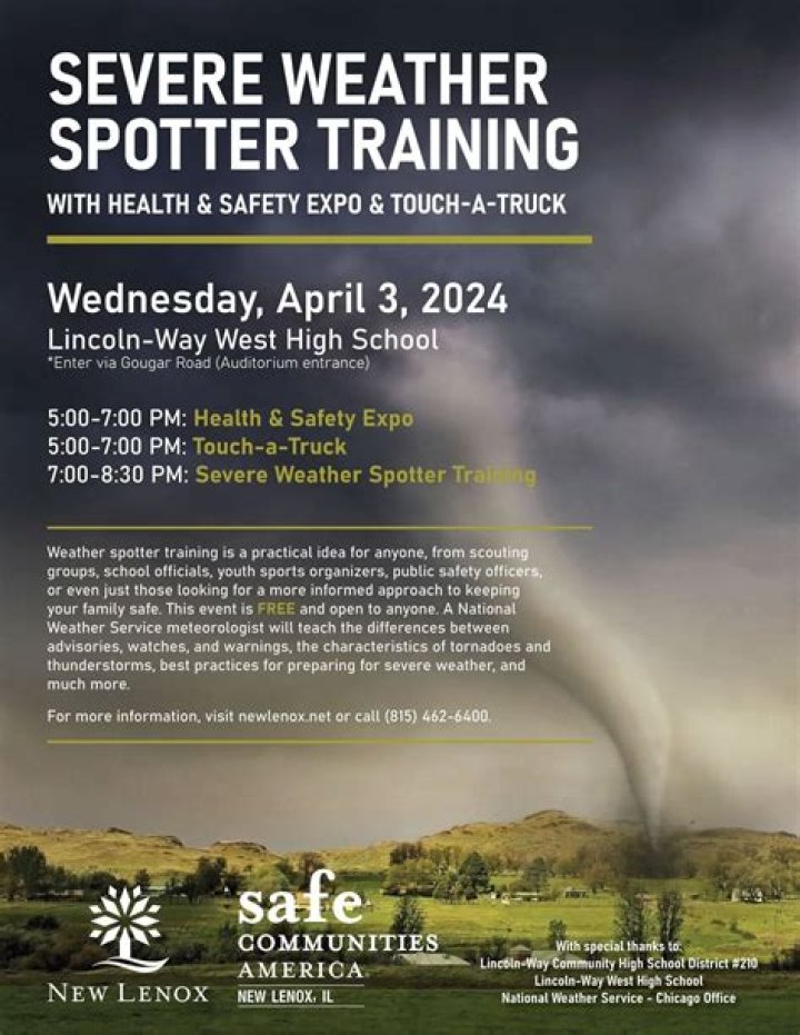 NWS severe weather spotter training class in Davenport