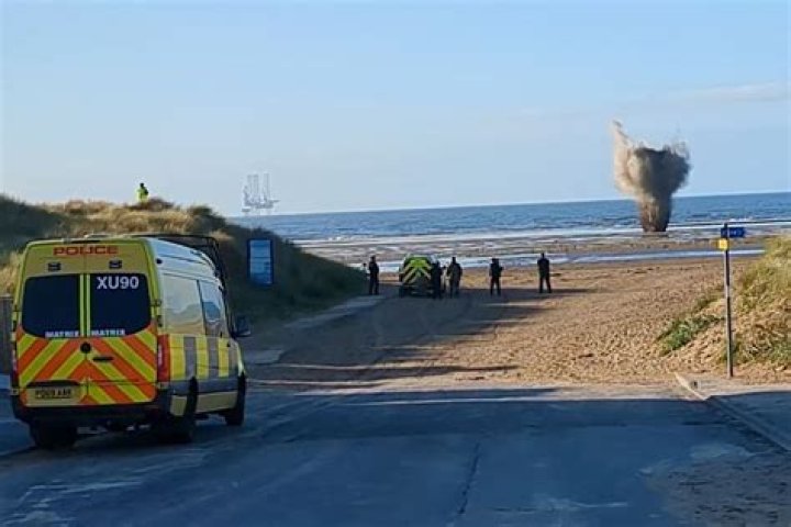 Police cordon off beach in North Wales after man's body discovered in the early hours of the morning