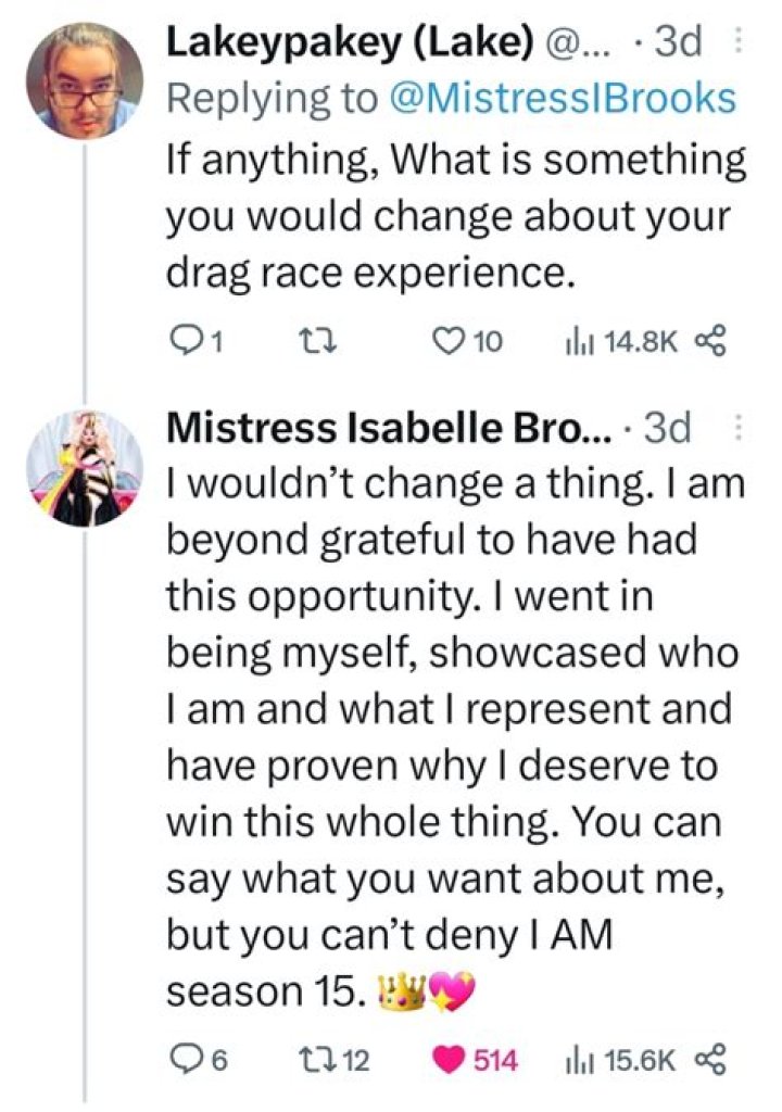 RuPaul’s Drag Race: Mistress Isabelle Brooks answers questions from curious fans