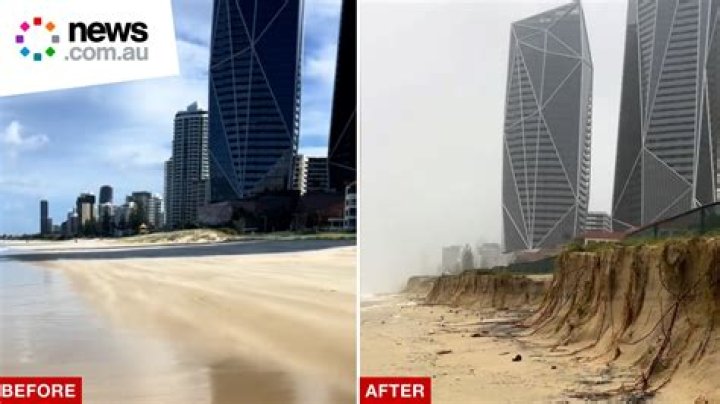 Shocking before and after shots show UK beaches stripped of sand and coast devastated by 'Beast from the East'