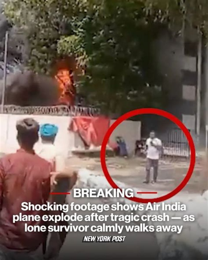 Shocking footage shows man calmly walking the streets ON FIRE and ignoring offers of help