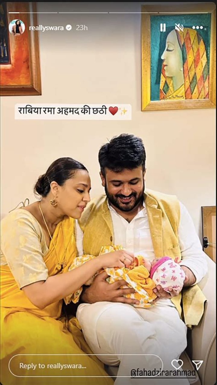 Swara Bhasker showers love on husband Fahad Ahmad, drops PICS from daughter Raabiyaa’s first ‘Chaand Raat’