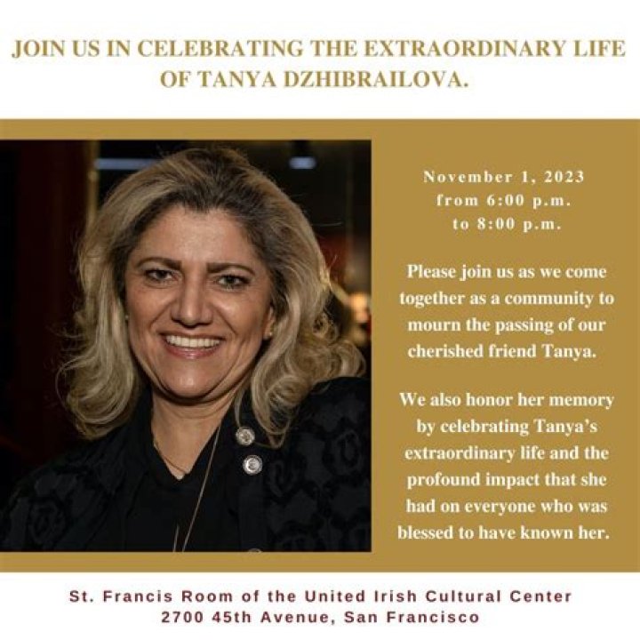 Tanya Dzhibrailova Obituary-Death; CA Realtor and Founder of NHB Real Estate Has Passed Away