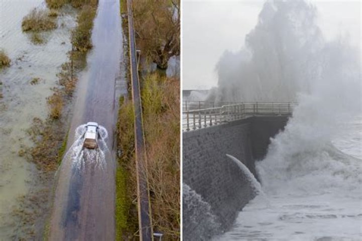 UK weather – Flood warnings in place across the UK as Britain is battered by heavy rain and winds