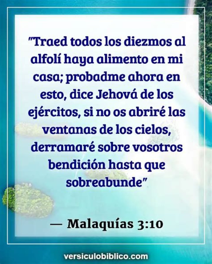 Versículos de la Biblia sobre diezmos y ofrendas.