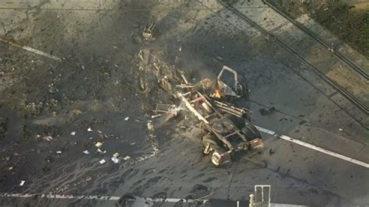 Video shows truck explosion that injured at least 7 firefighters in California