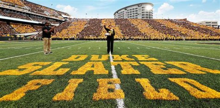 WATCH: Duke Slater Field letters installed at Kinnick Stadium