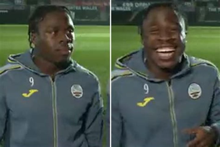 Watch Michael Obafemi break down in hysterics again and again in post-match interview after scoring winner vs Blackburn
