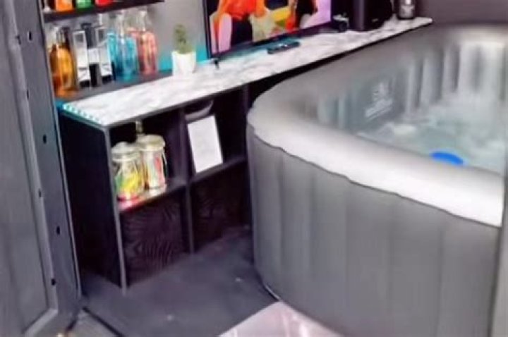 We turned our shed into hot tub bar - people fret TV will steam up but there’s nothing better than watching Love Island