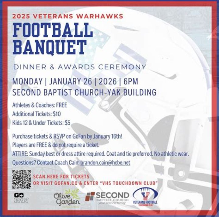 Western Big Six Football Coaches Banquet.