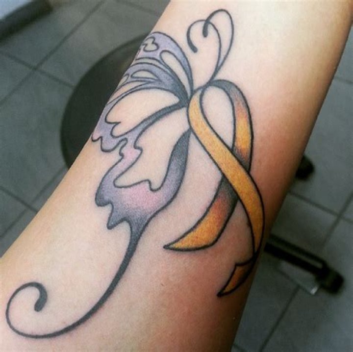 What Do Butterfly Cancer Ribbon Tattoos Mean? Survivors Of Cancer Are Using The Symbol As A Badge Of Courage — PHOTOS