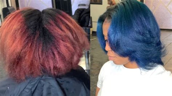What happens if you put blue dye over red hair?