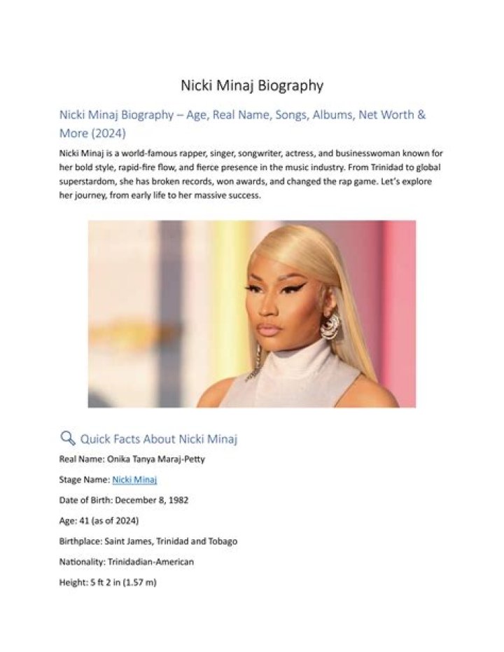 What is Nicki Minaj Real Name? Net Worth, Age, Family, Personal Life, and More