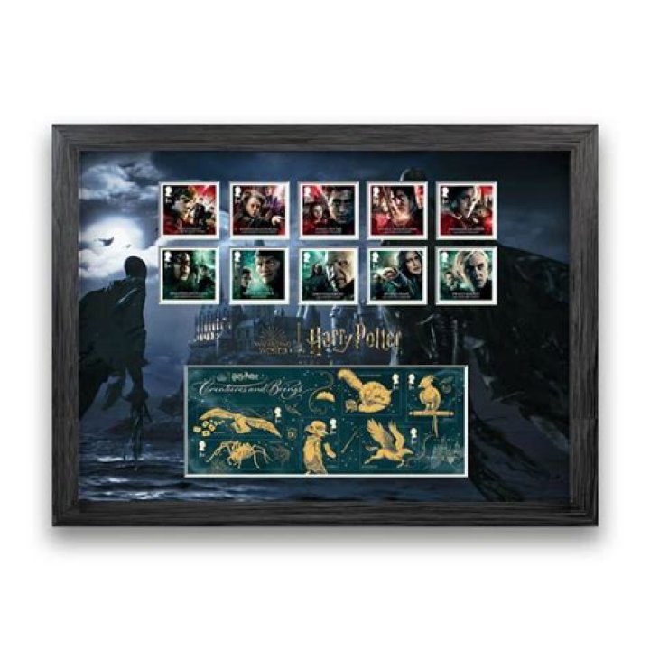 Where can you buy the Harry Potter stamps and who's featured on the Royal Mail?