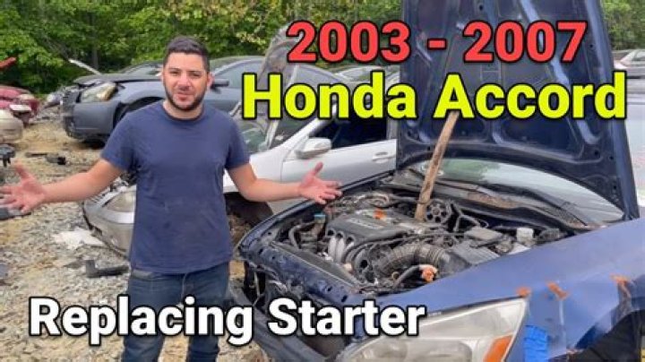 Where is the starter located on a 2005 honda odyssey