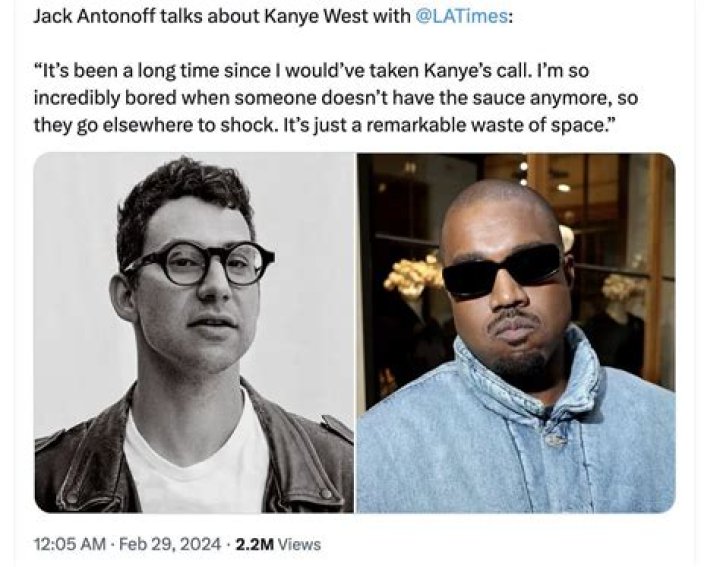 Why Jack Antonoff Finds Kanye West So Upsetting- Drama Underlying the Argument