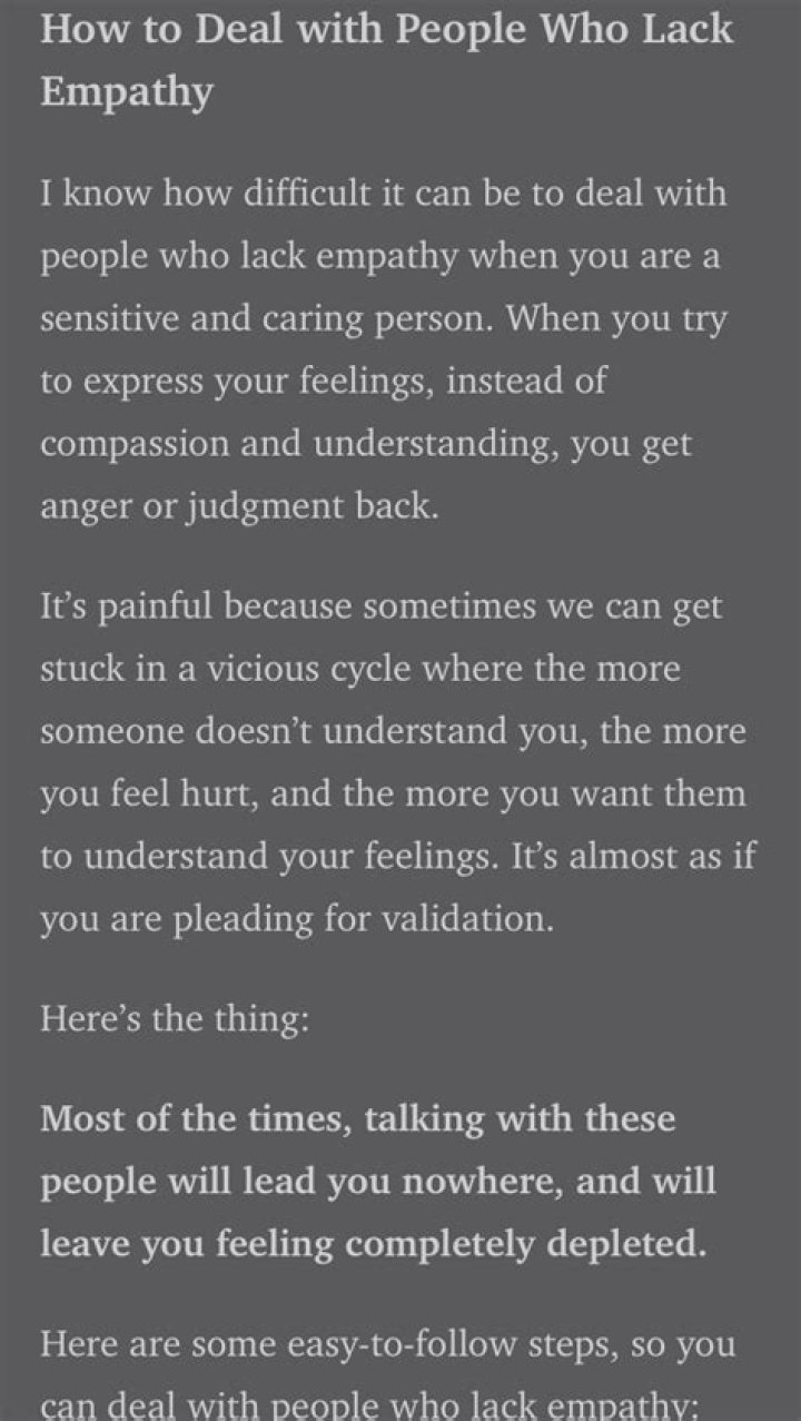Why some people have a lack of empathy (and how to deal with them)