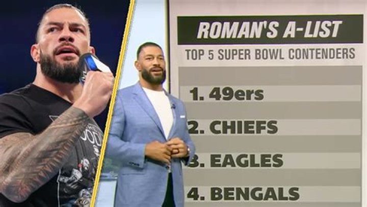 WWE Champion Roman Reigns Correctly Predicted 49ers vs. Chiefs Super Bowl Months Ago