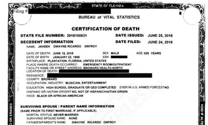 Xxxtentacion Autopsy Report and Photos